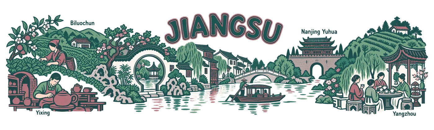 Jiangsu — Teapot and water town