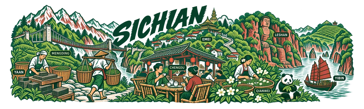Sichuan — Caravan leaves the tea courtyard