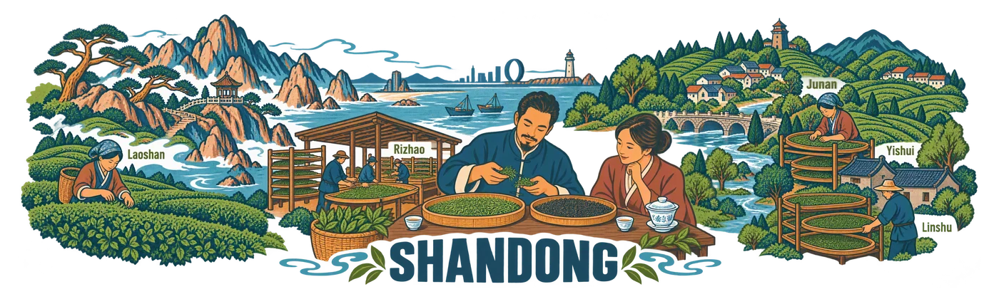 Shandong — Sea coast and inland tea hills