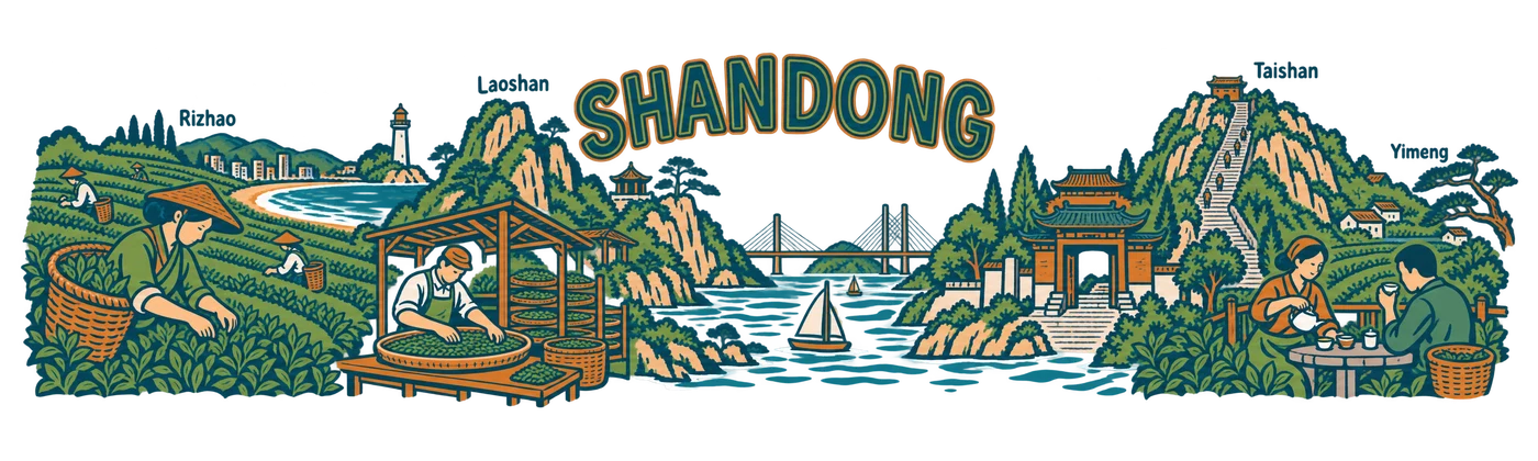 Shandong — Tea procession by the sea