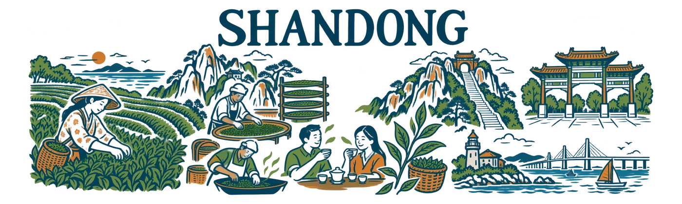 Shandong — Tea coast in open outlines