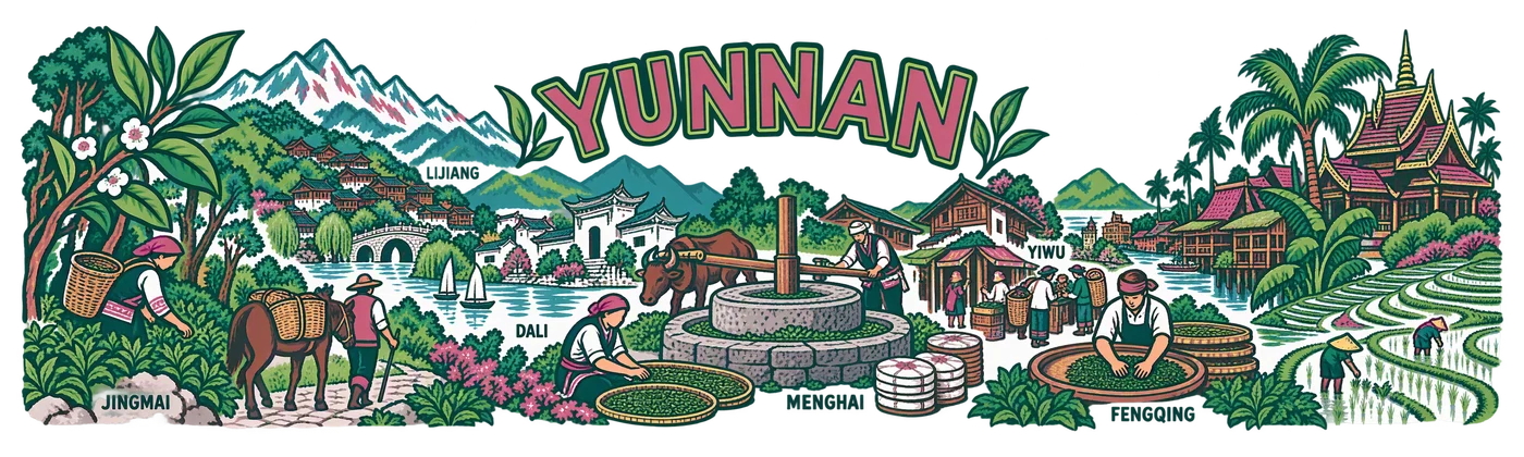 Yunnan — Leaf, caravan and southern roofs