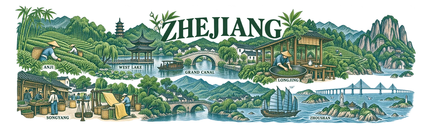 Zhejiang — Bridges and bamboo rooms